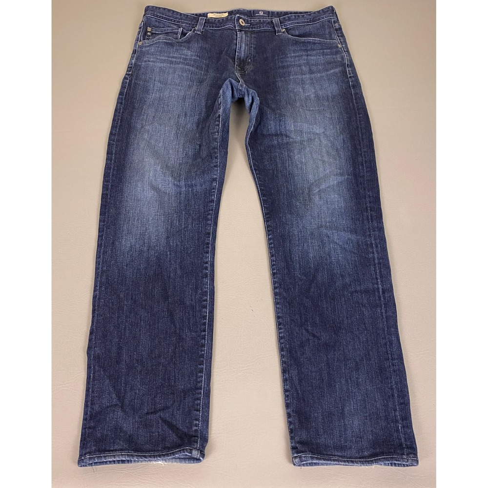AG Adriano Goldschmied The Graduate Tailored Leg Jeans Mens 38x32 Dark Wash Blue